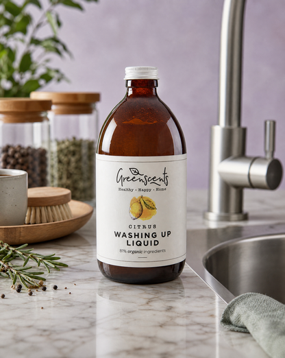 Greenscents Organic Washing Up Liquid: Citrus 500ml | EcoElara