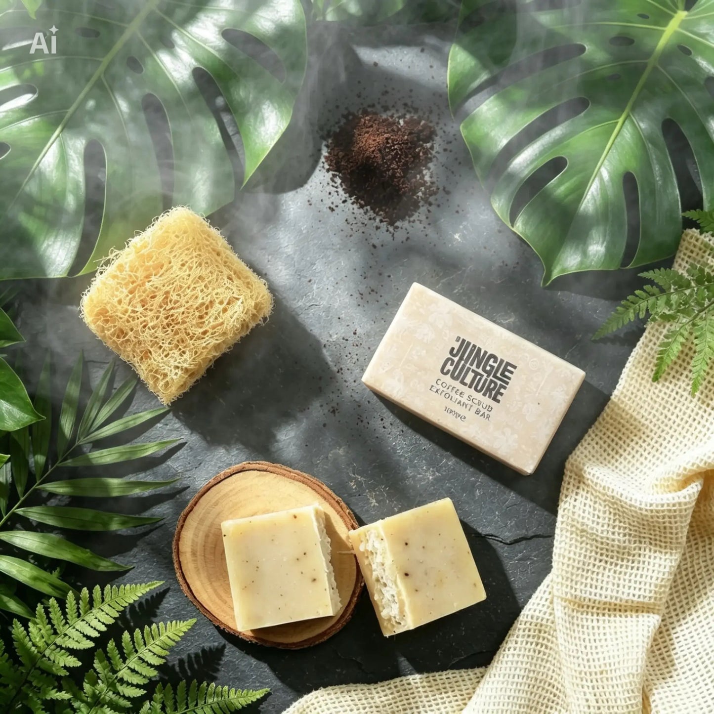 Coffee Scrub Natural Exfoliating Soap Bar Jungle Culture