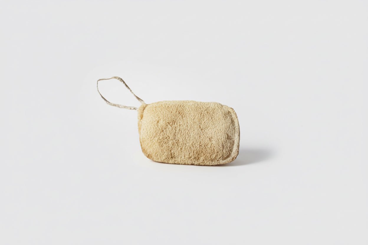 Natural Loofah Scrubber with Hanging Loop - EcoElara
