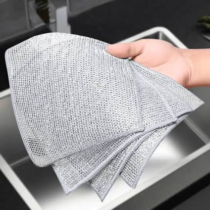 Stainless Steel dishcloth an alternative to microplastic releasing cloths
