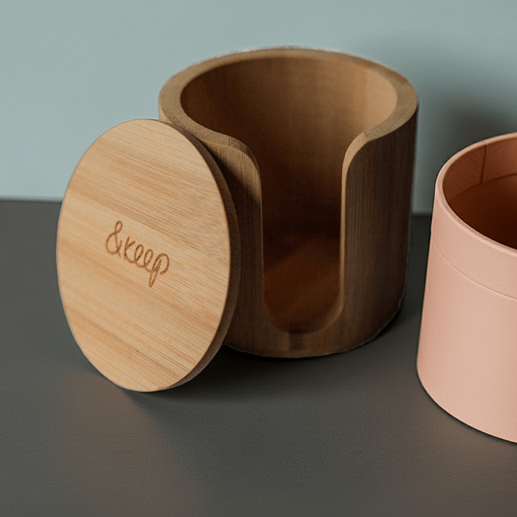 Bamboo Make - Up Pad Storage Box - EcoElara Ltd