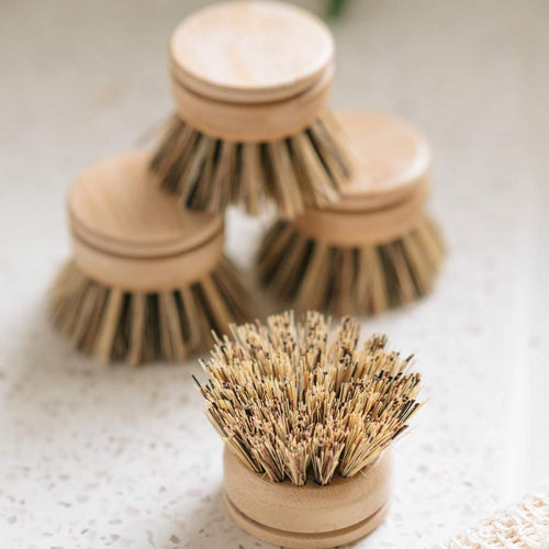 Bamboo Dish Brush Replacement Head - Soft or Firm - EcoElara