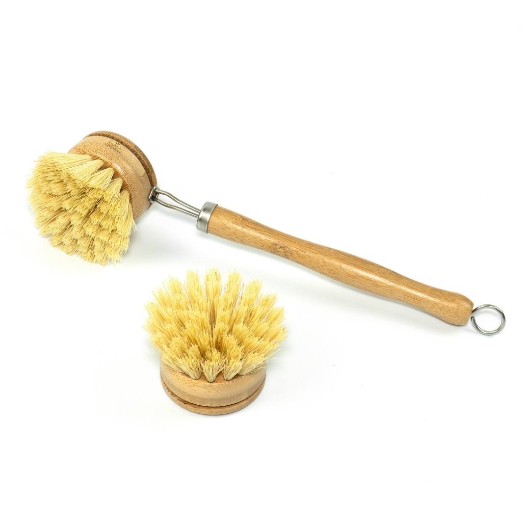 Plastic-free Dish Brush with Sisal Fibre Bristles - EcoElara