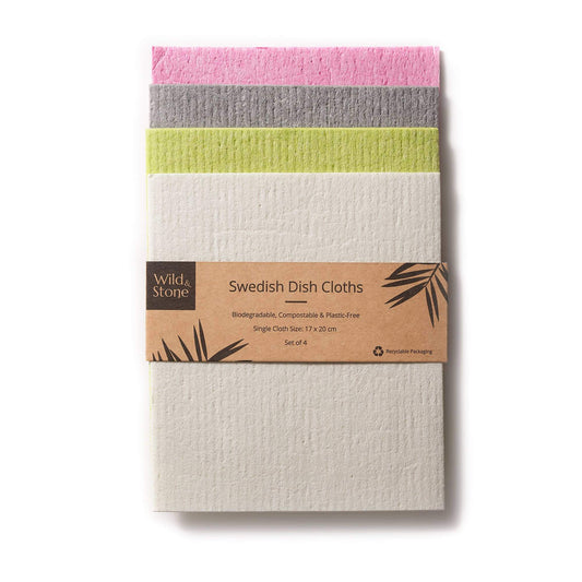 Wild & Stone Compostable Swedish Dish Cloths - Set of 4