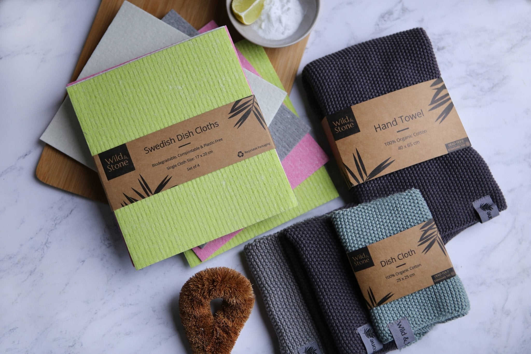 Compostable Swedish Dish Cloths - Set of 4 - EcoElara